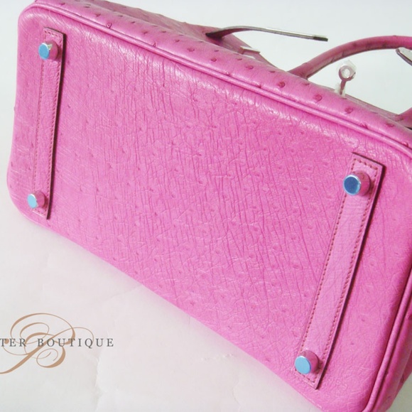 Hermes Birkin SUPER RARE Ostrich 30cm Fuchsia Pink - Picture 4 of 6